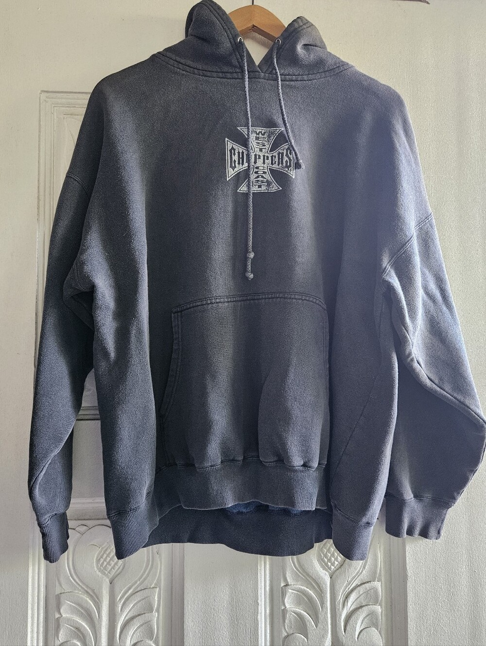 West Coast Choppers Mens Washed Charcoal Pullover Hoodie XL